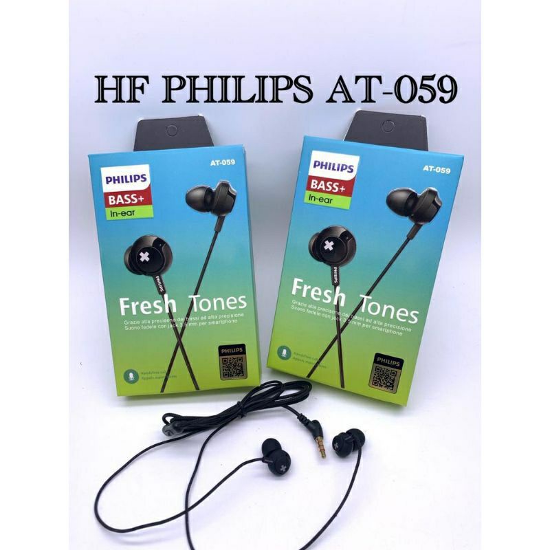 HF HEADSET/EARPHONE PHILIPS AT-059 SUPER BASS + PACK IMPORT