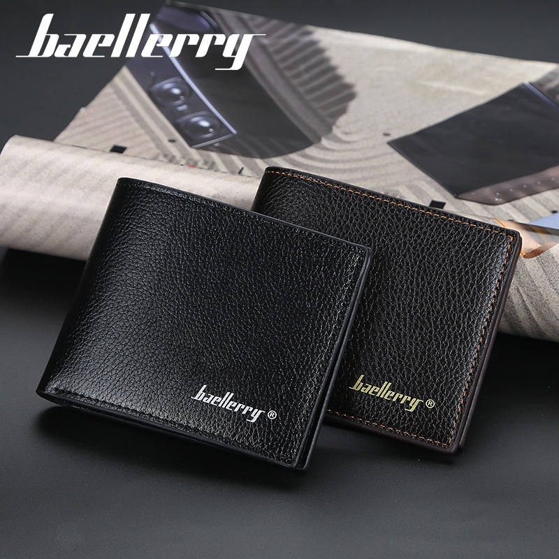 ORIGINAL BAELLERRY D0810 DOMPET LIPAT PRIA TERMURAH KULIT SINTETIS