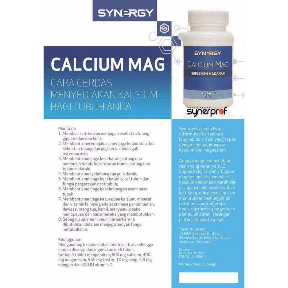 Calcium Mag Synergy Suplemen Kalsium Harian