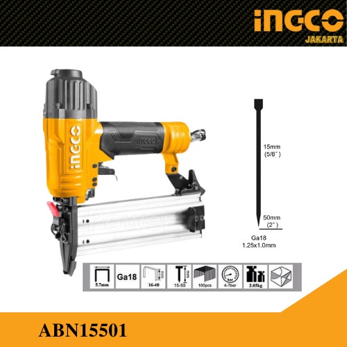 Air Brad Nailer (15-50 mm) INGCO ABN15501 Paku Tembak Angin Pneumatic