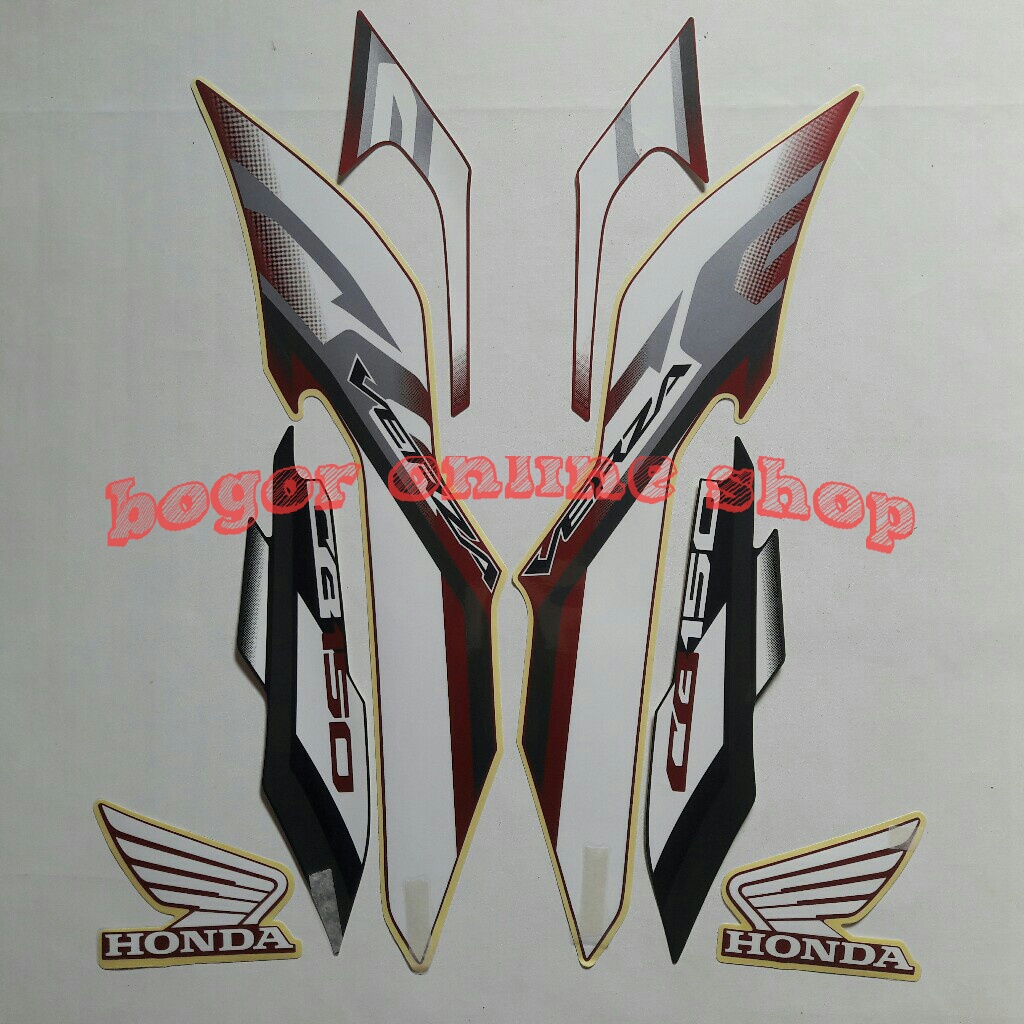Striping motor honda cb150 verza 2021 cw hitam-merah