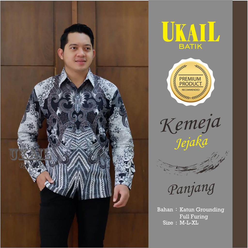 JEJAKA Kemeja Batik Pria Lengan Panjang Katun Halus FULL FURING Batik UKAIL