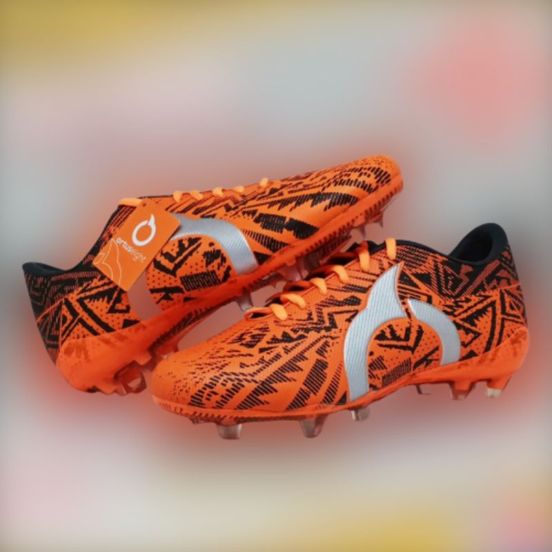 Sepatu Bola Ortus orange silver FG sepatu bola terbaru 2022 Berkualitas dan terjamin