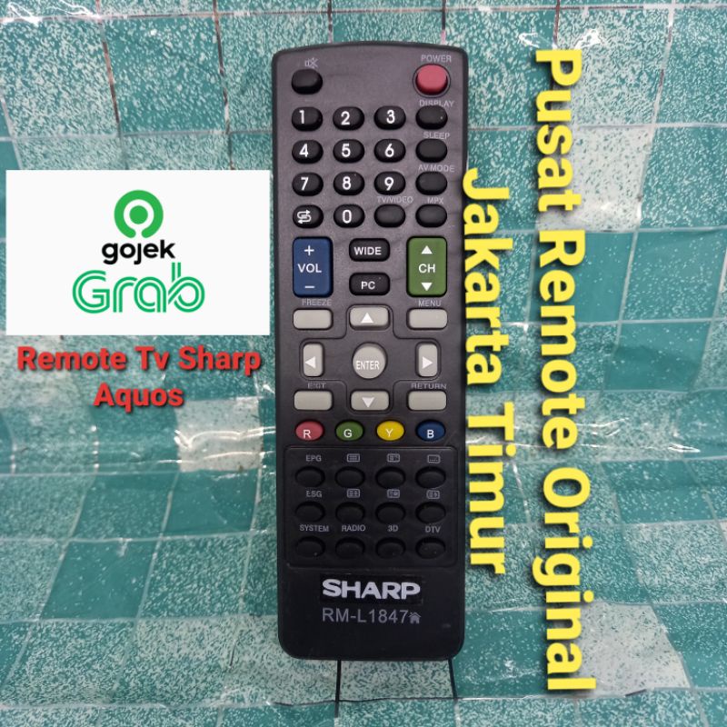 REMOTE REMOT TV LED LCD SHARP LANGSUNG PAKAI