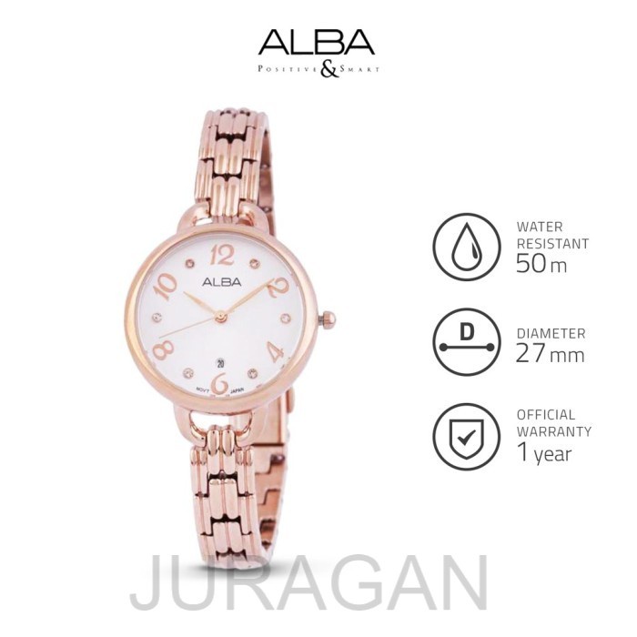 Jam Tangan Wanita Alba FASHION Quartz Stainless Steel AH7Q36X1 Ori