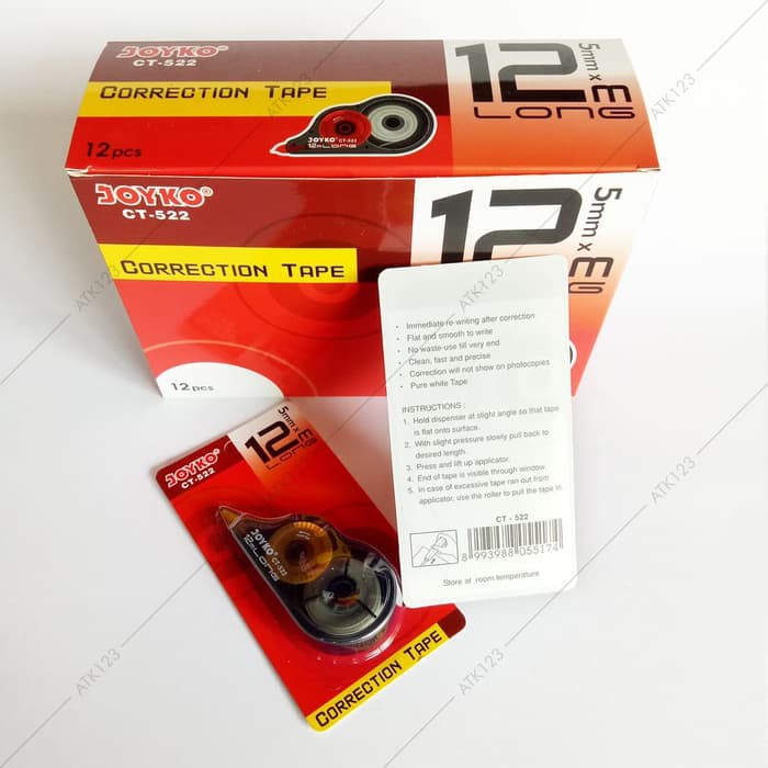

Ready Stok Correction Tape Joyko CT 522 5 mm x 12 m Murah