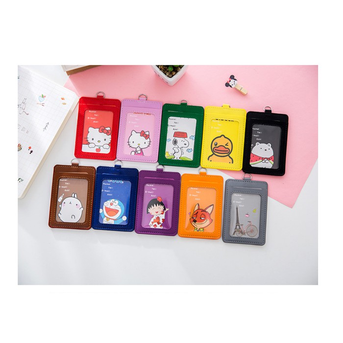 

2 NAME TAG KULIT PU. GANTUNGAN ID CARD- KALUNG ID CARD WATERPROOF