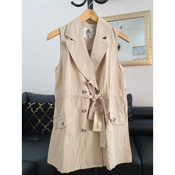Vest outer linen cream coksu le ROSETZ matahari