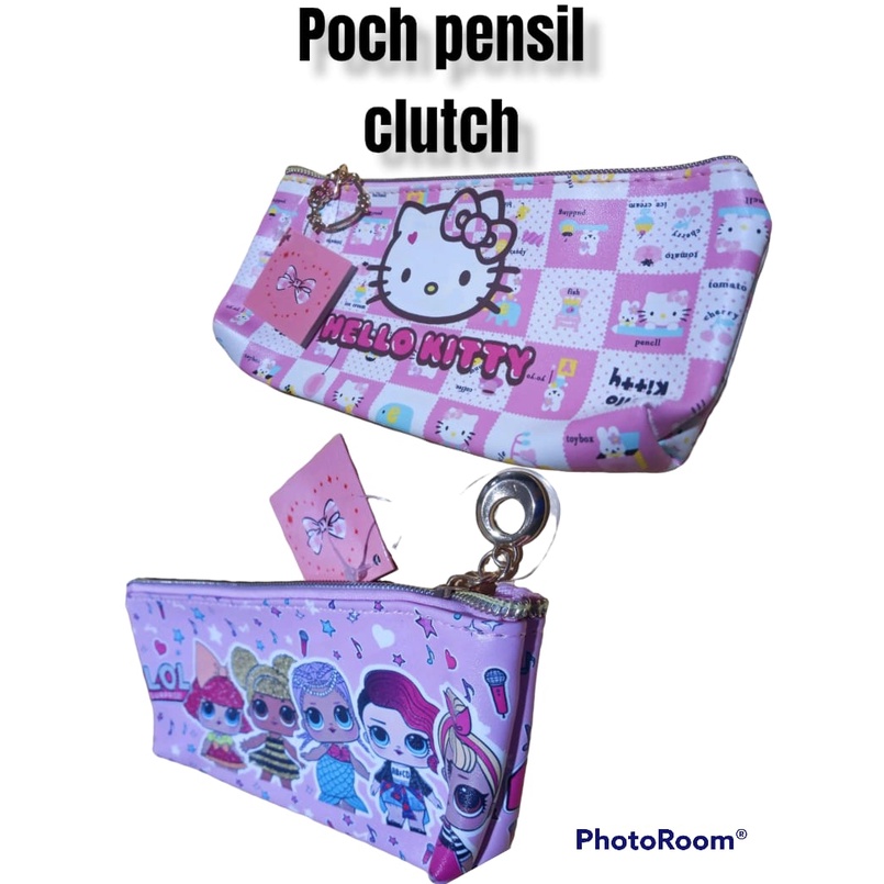 

ROYALE STATIONARY - Kotak Pensil CLUTCH POUCH IMPOR Lembut Dan Halus Motif Kartun