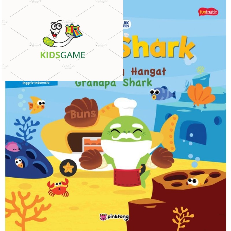 

Buku Cerita Anak Bergambar PinkFong BABY SHARK Roti Kerang Hangat Grandpa Balita Korea Paud TK