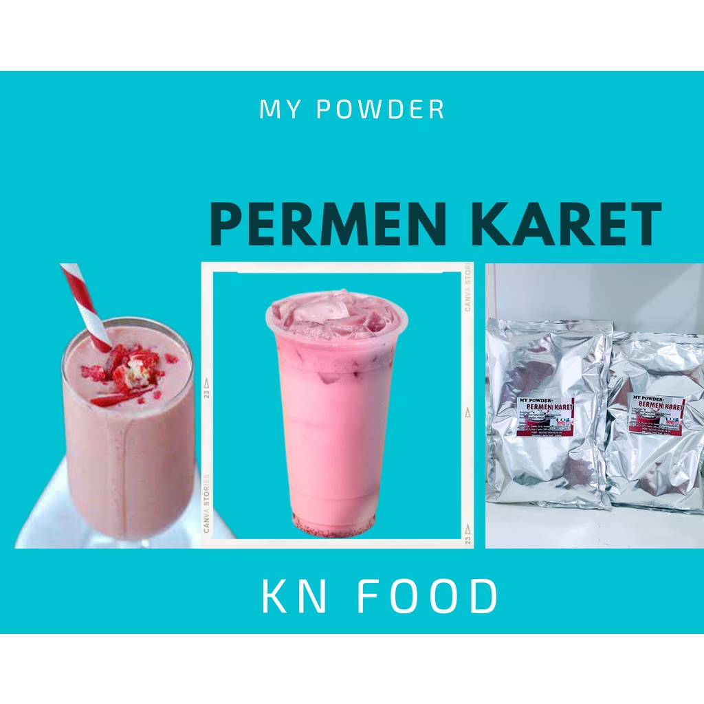 

Powder Minuman Rasa Permen Karet 1kg/ MY Powder Bubuk Minuman Permen Karet 1000gr