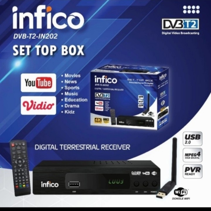 INFICO DVB SET TOP BOX STB DIGITAL RECEIVER / TV TUNER DIGITAL