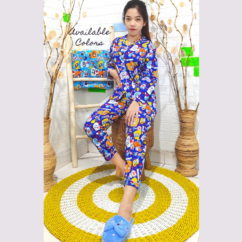 Piyama PP Dewasa Sultan / Janda Bolong / Tie Dye Katun Jepang - Fit XL-EmonLove Biru Muda