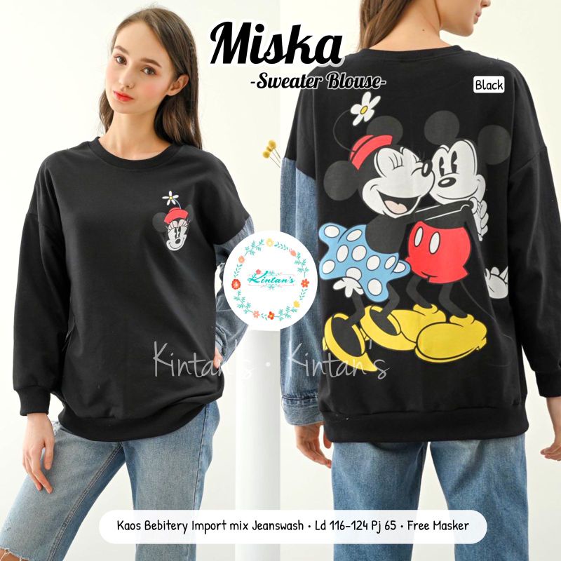 MISKA SWEATER BLOUSE BY KINTANS (BLOUSE WANITA) Blouse sweater babytery halus rekomended