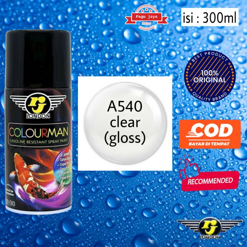 CLEAR tahan bensin 300cc pilok pilox COLOURMAN rj london