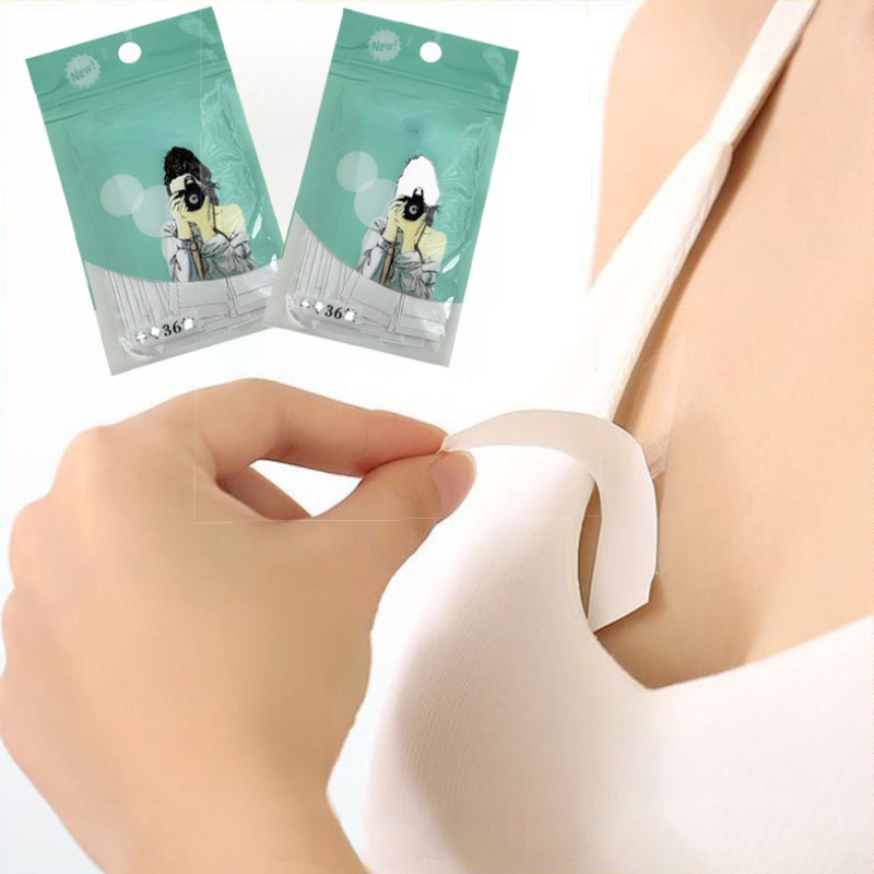 36pcs Stiker Sisi Ganda Ultra Tipis Transparan Untuk Mencegah Kerusakan Kemeja / Rok Gap