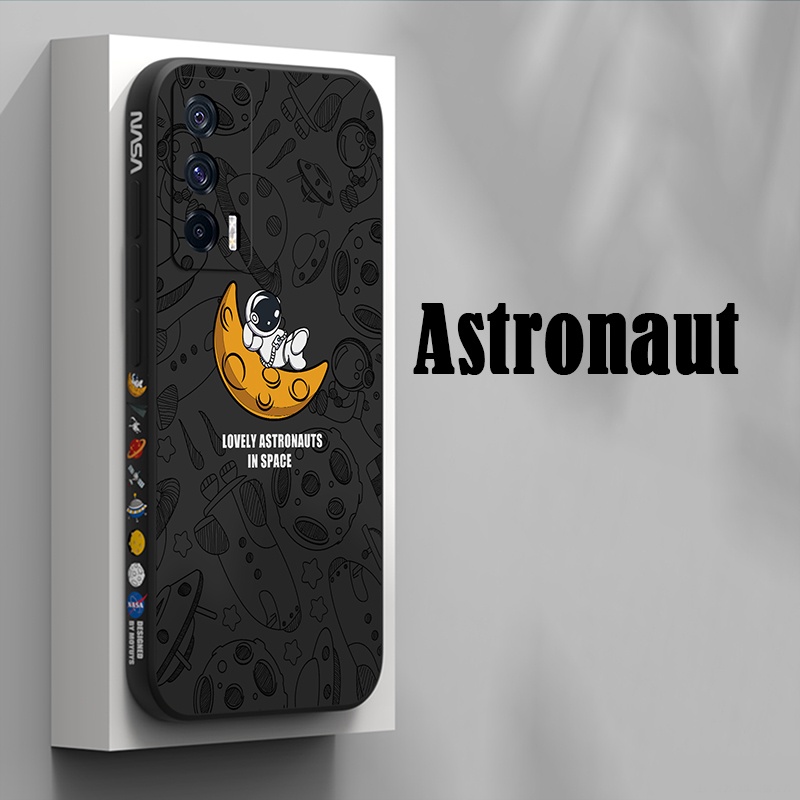 Astronaut case Vivo Y11 Y12 Y15 Y17 Y19 Y30 Y95 Y93 Y91C Y91 Y50 Y7S Y1S S1 V15  Z1 Pro V15 PRO Y21 V21 Y52S lembut TPU shockproof pelindung penutup dengan lanyard case-2