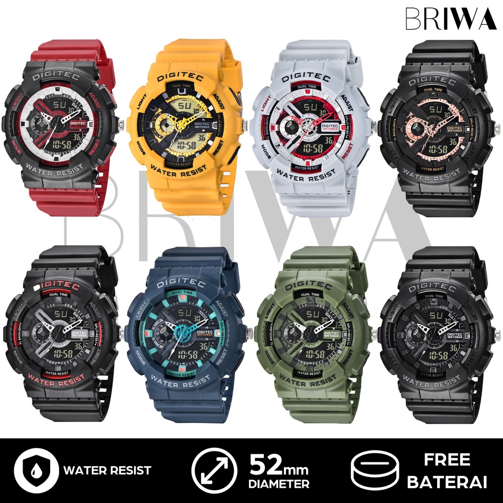 Jam Tangan Pria Analog-DIgital - Digitec DA-2020T DA2020T - Original