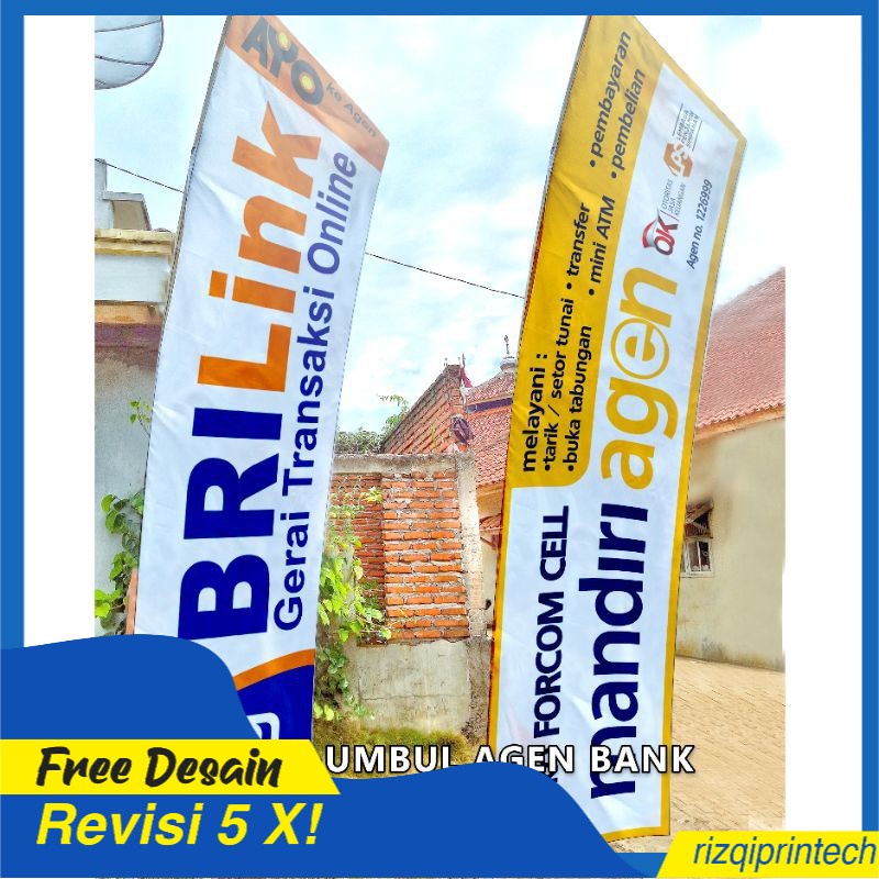 Print Spanduk Kain Umbul Umbul Agen Bank Bri Link Bca Bni 46 Mandiri Simpedes Perumahan