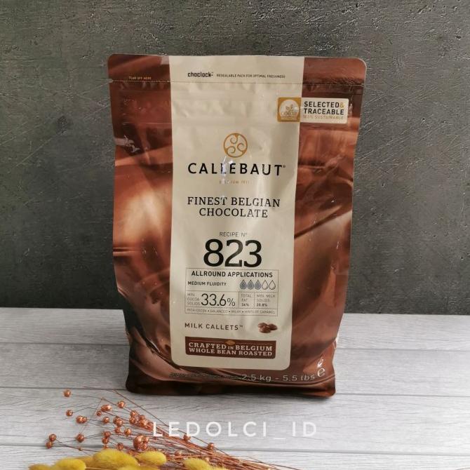 

TERMURAH! CALLEBAUT 823 MILK CHOCOLATE CALLETS 2.5 KG COUVERTURE 33.6% ---NEW---