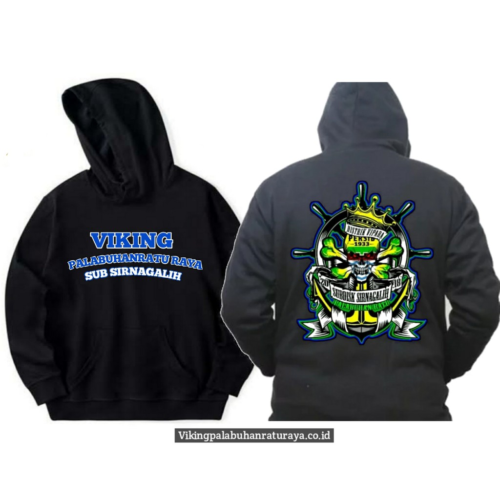 JAKET HOODIE SWEATER PERSIB VIKING PALABUHAN RATU RAYAA TENGKORAK PRINTING