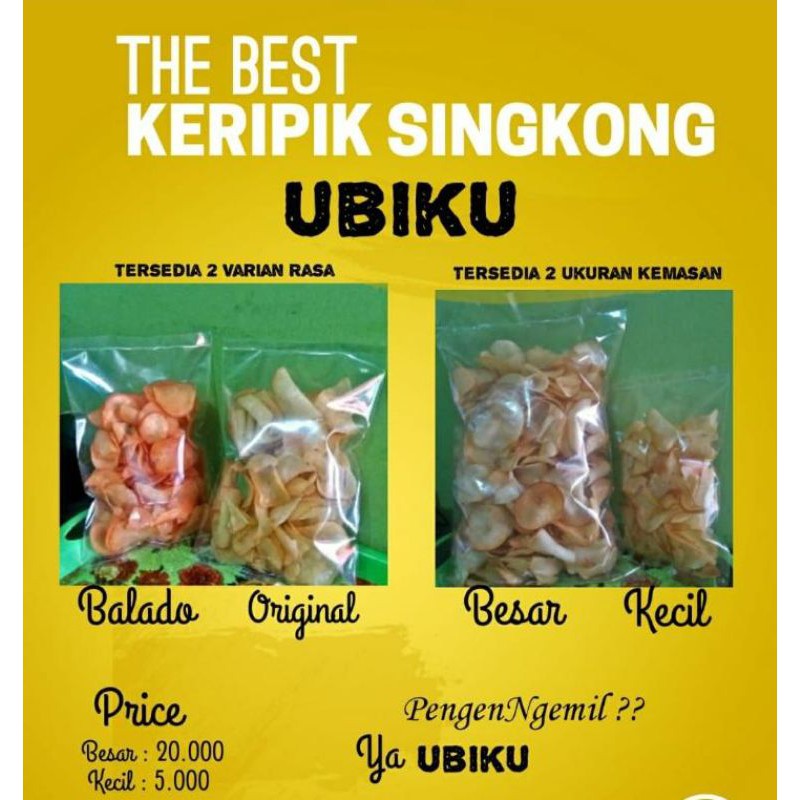 

keripik singkong renyah Ubiku 150 gr