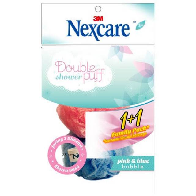 3M Nexcare Double Shower Puff