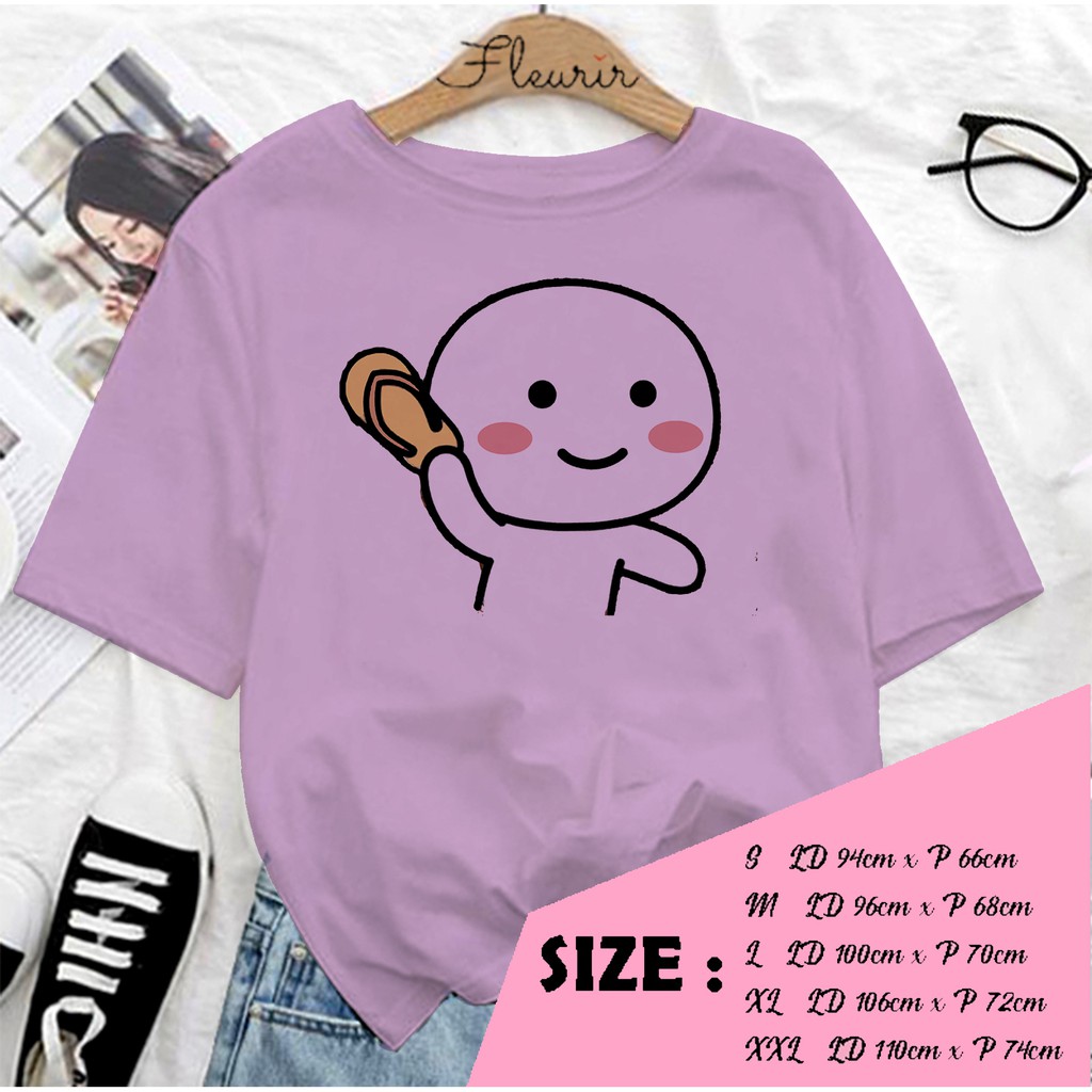 FLEURIR - KAOS PENTOL SENDAL KAOS OVERSIZE KATUN KAOS WANITA DEWASA TUMBLR TEE UNISEX JUMBO