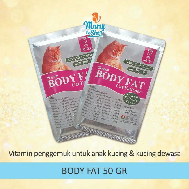 BODY FAT PENGGEMUK UNTUK ANAK KUCING DAN KUCING DEWASA