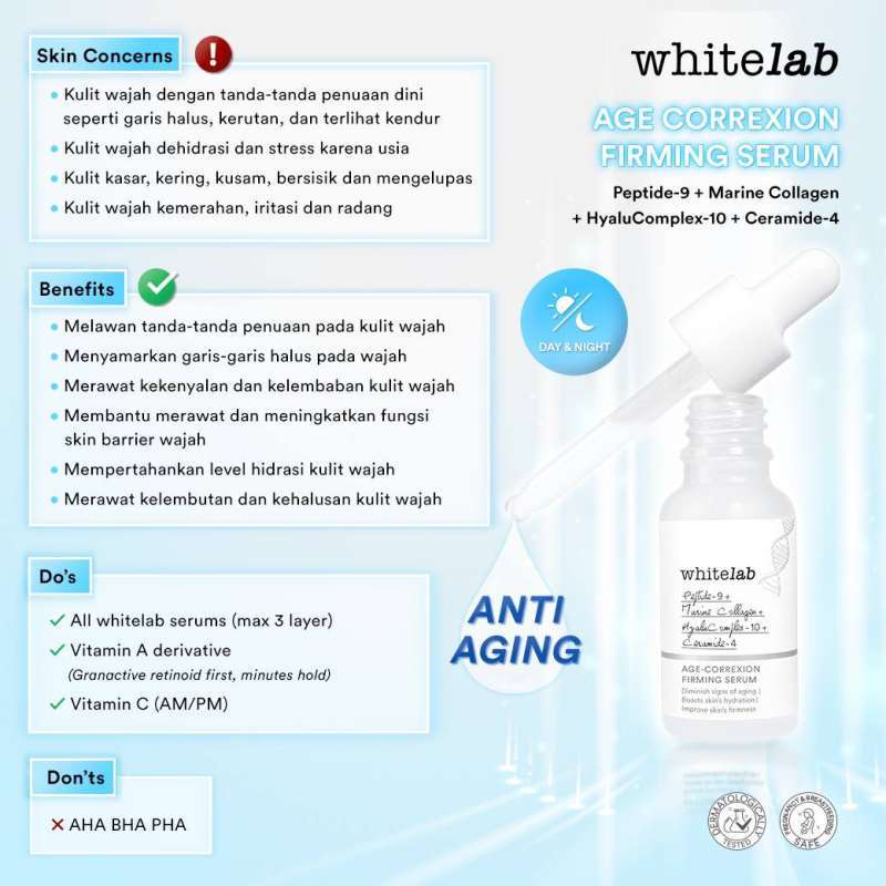 Whitelab Revolution Serum | Natural Moisturizing Factor (NMF) - Age Correxion Firming - Probiome Complex - Real Barrier Booster Serum