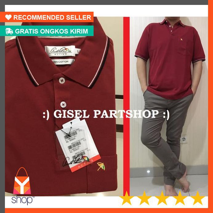 CUCI GUDANG  Polo Shirt ARNOLD PALMER Original Putih bahan Cotton size S-XXL