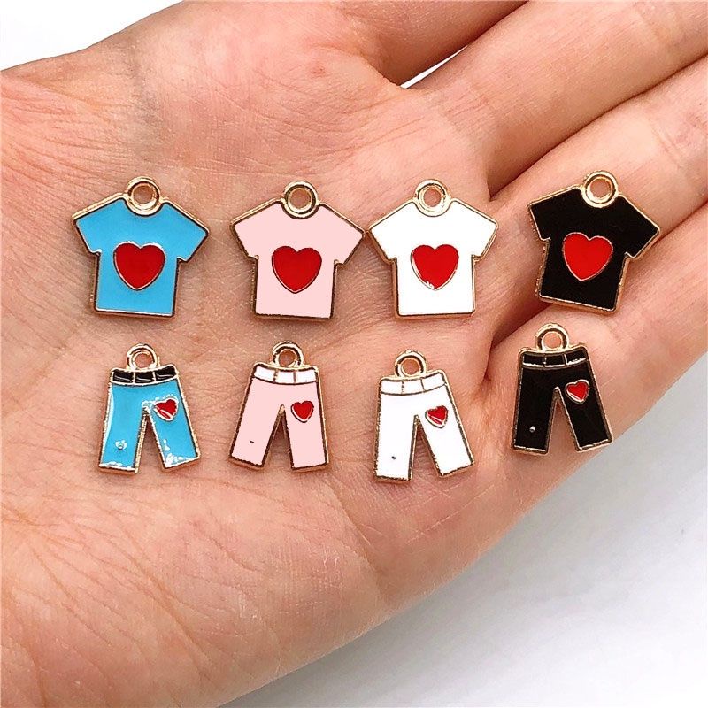 Bandul Kalung Gelang Keychain Bentuk Baju Celana Couple