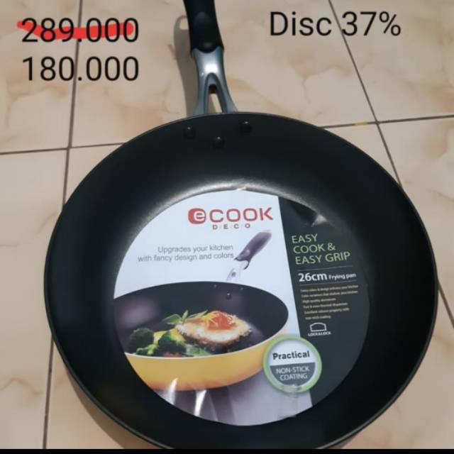 lock n lock frying pan 26cm bahannya deco (kondisi apa adanya/ No Retur/No complaint)