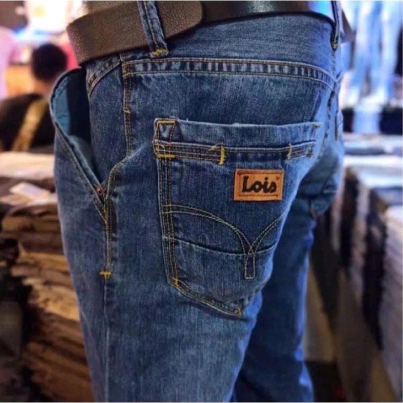 Celana Jeans Panjang Pria Lois // Celana Denim Reguler Fashion Pria // Celana Cocok Untuk Dipakei se