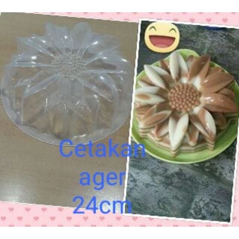 Cetakan puding jelly ager coklat JUMBO bentuk matahari ukuran24cm pakai tutup. cetakan jelly. puding