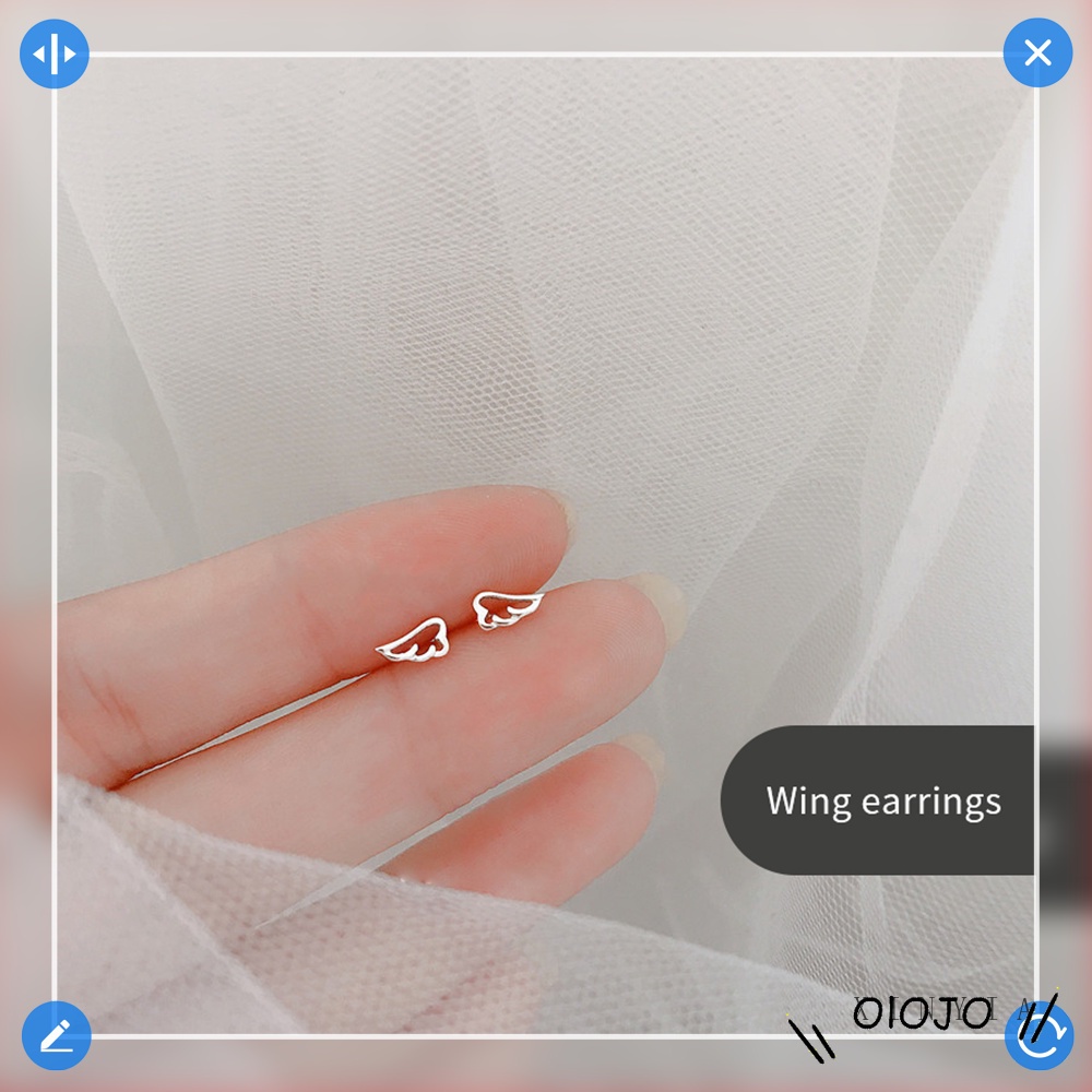 18K Emas anting korea Anting Tusuk untuk Wanita Aksesoris Fashion - ol