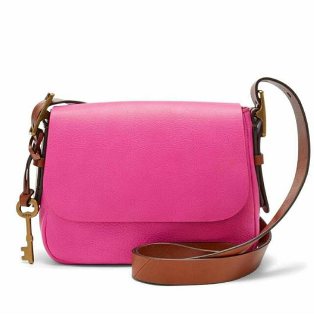 Fossil Harper Small Crossbody Hot Pink