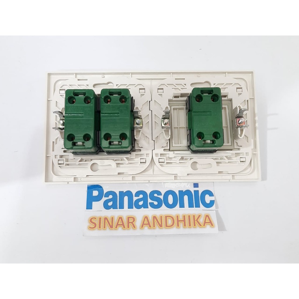 SAKLAR ENGKEL LEBAR + SERI KECIL PUTIH STYLE E PANASONIC WESJ 78049W 4131