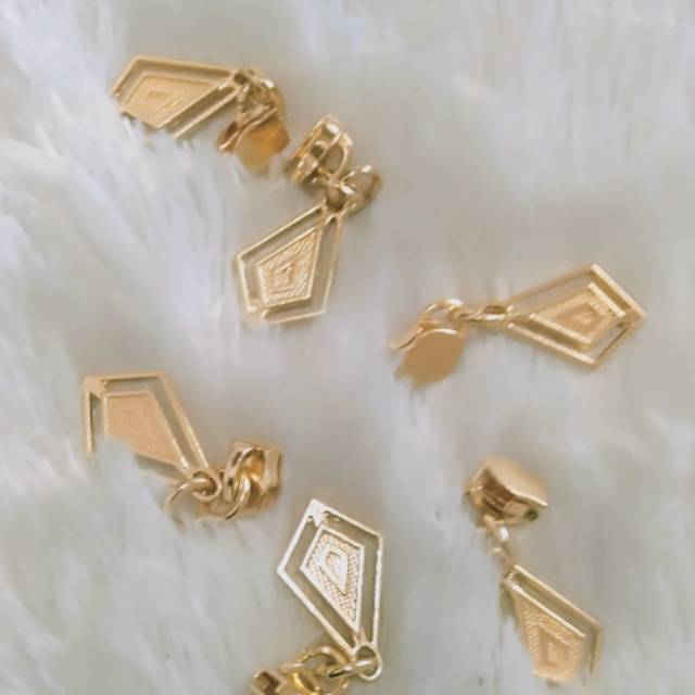 Kepala resleting gold bagus banget di pakai tas kulit ,tas macrame,tas rajut