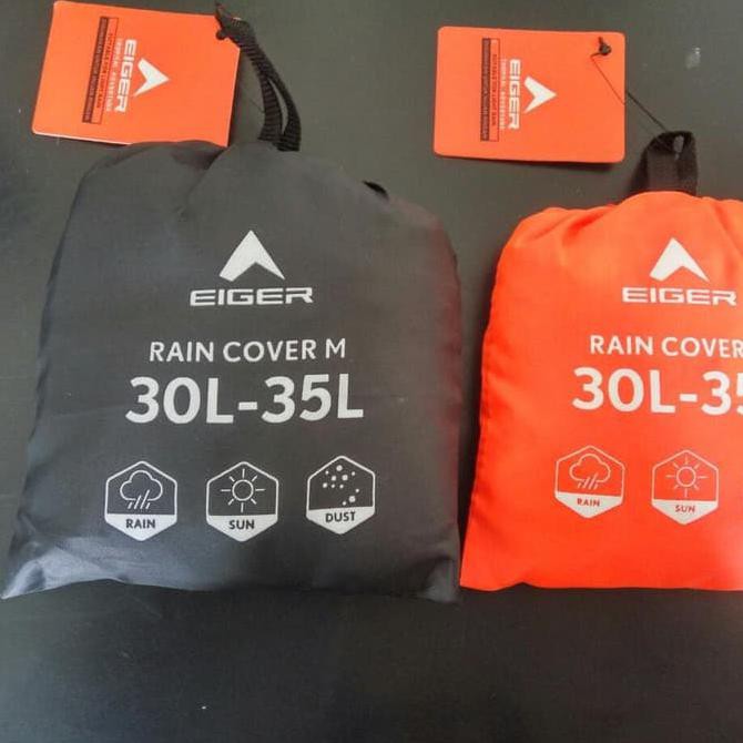 Pengiriman Cepat COVER BAG EIGER RAIN COVER RAINCOAT SEALTAPE 30-35L - ORIGINAL DISKON