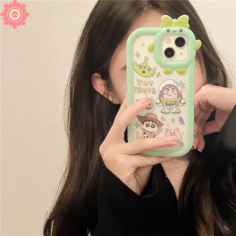 Soft Case TPU Motif Kartun Monster 3D Untuk IPhone 6 6S 7 8 Plus 11 13 12 14 Pro Max XR 14 Plus X XS Max SE 2020 13Pro Max