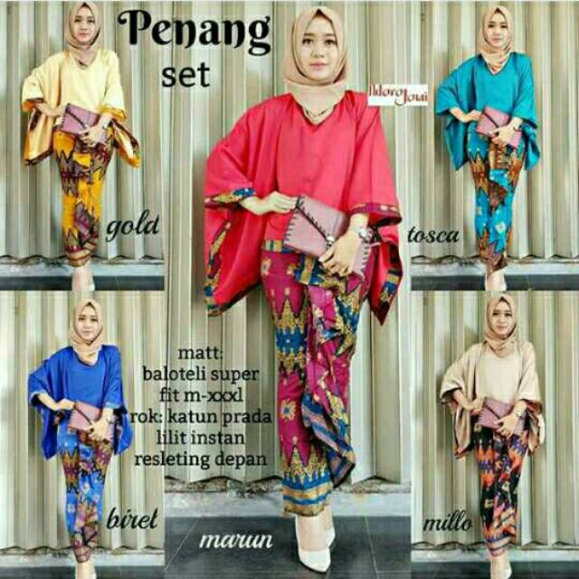 Penang set batik batwing