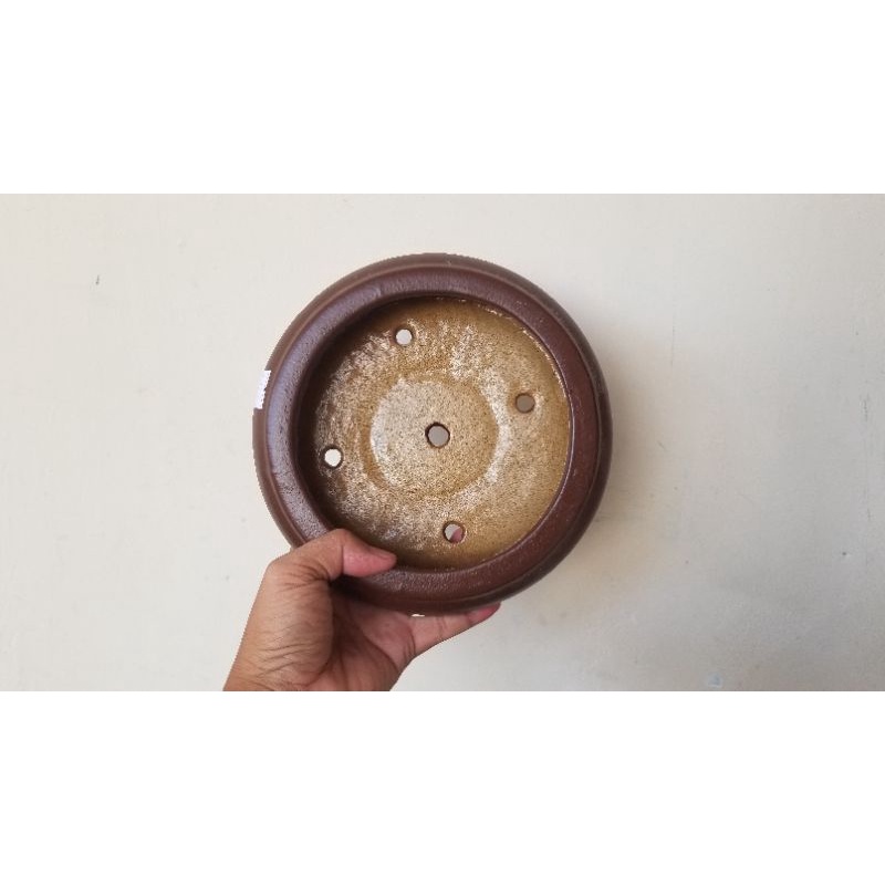 Pot keramik bulat ceper JP072