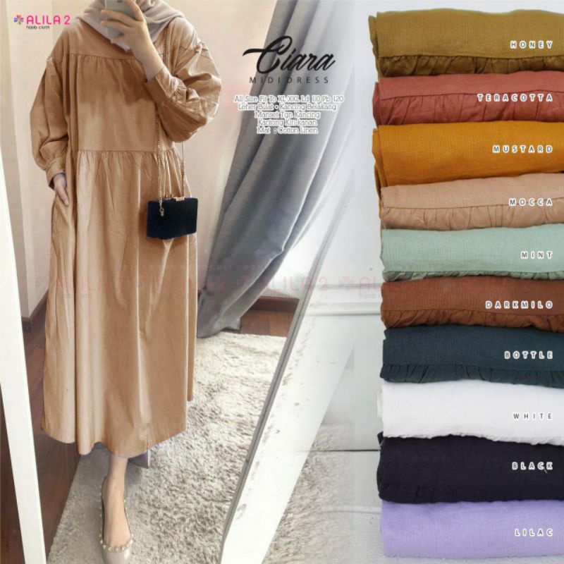 Ciara Midi Dress Cotton Linen Alila