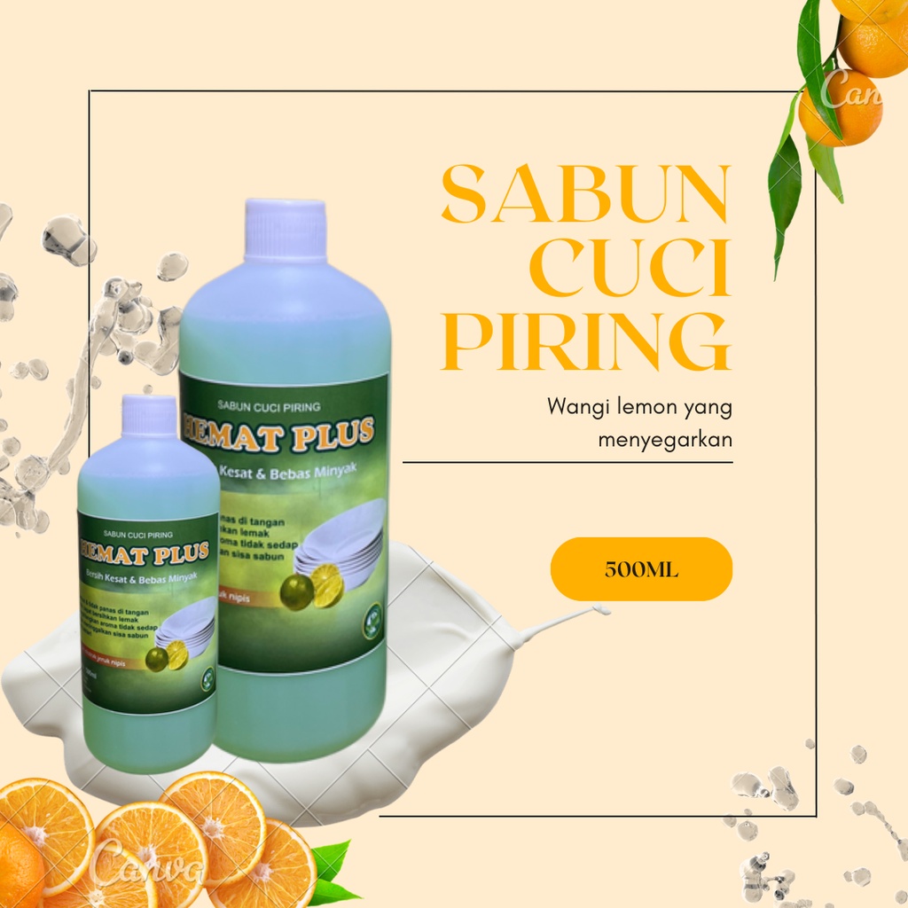 Sabun Cuci Piring 500ml Kemasan Refill Hemat Plus Dishwashing Anti Lemak Aroma Menyegarkan Busa Melimpah Bersih Kesat Harga Murah Meriah Berkualitas