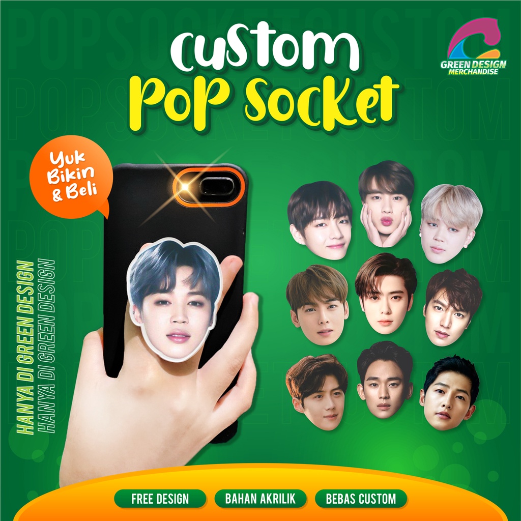 Popsocket Akrilik Costum Wajah  popsocket Popsocket Murah  phone holder pop socket bts Popsocket Handpone  pop socket bts Popsocket Aksesoris HP Gambar Costum Wajah popsocket acrylic popsoket hp popsocket nct pop socket polos case pop socket