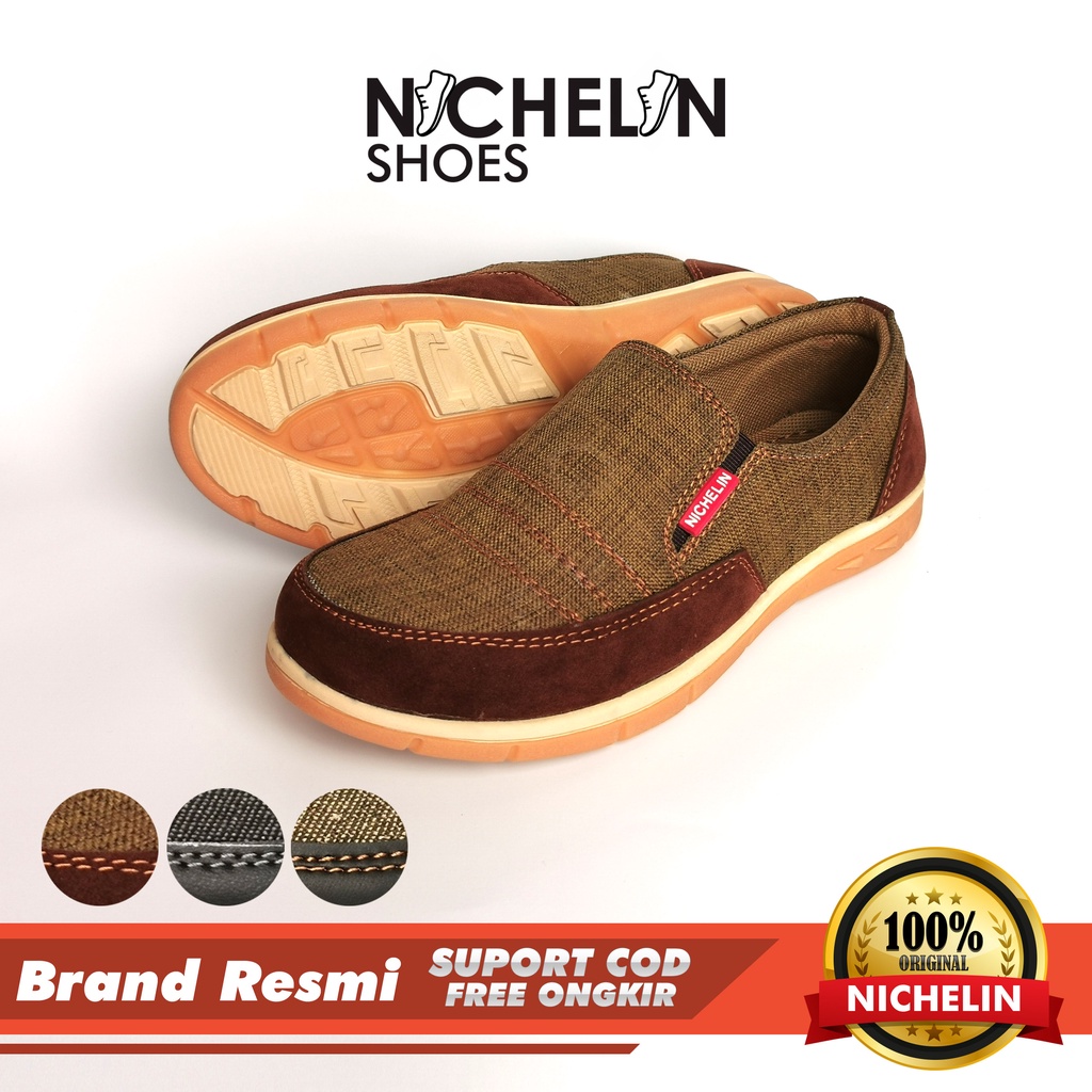 SEPATU NICHELIN PRIA / SEPATU CASUAL PRIA / SEPATU KASUAL FORMAL TERBARU / SEPATU SANTAI ORIGINAL NICHELIN