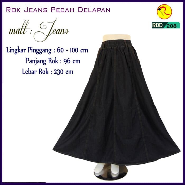 rok jeans pecah delapan 8 original murah