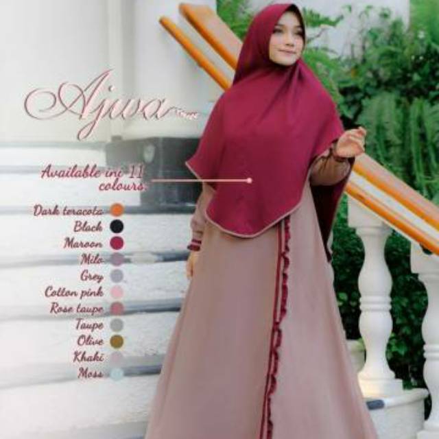 ( ready ) GAMIS SYARI SET KHIMAR AJWA by AKIFA