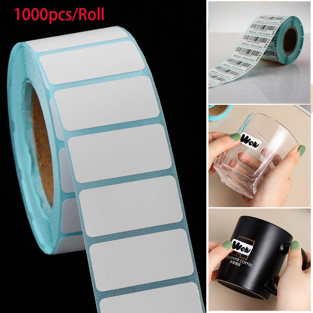 CHOOKYY 1000pcs /Roll Kartu Stiker Thermal Label Paket Perlengkapan Cetak Harga Supermarket